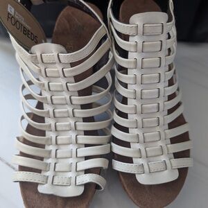 White Mountain Cream Gladiator Sandals